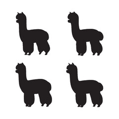 Alpaca Silhouette Vector - Strong and Soft Woolly Mammal Graphic for Organic and Rural Branding - Alpaca Vector - Alpaca Icon - Alpaca Illustration

