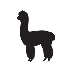 Alpaca Silhouette Vector - Simple and Playful Andean Animal Design for Logo and Merchandise - Alpaca Vector - Alpaca Icon - Alpaca Illustration

