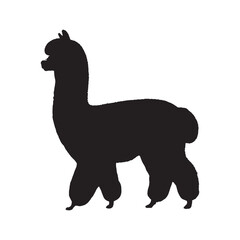 Alpaca Silhouette Vector - High-Resolution Wool-Producing Animal Clipart for Nature Enthusiasts - Alpaca Vector - Alpaca Icon - Alpaca Illustration

