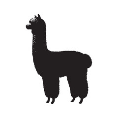 Alpaca Silhouette Vector - Stylish and Timeless Animal Graphic for Agriculture and Handmade Branding - Alpaca Vector - Alpaca Icon - Alpaca Illustration

