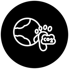 Carbon Footprint Icon Style