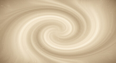 Fototapeta premium Beige grainy background, subtle noise texture swirl vortex abstract. Abstract Swirling Cream Texture Background. 