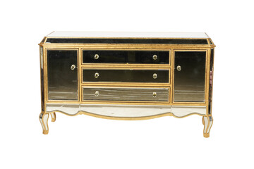 antique wooden chest  Kitchen Cabinet Nordic Classic Glass Mirror Furniture Foyer Interior Living Room Entrance