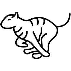 Naklejka premium Tiger Running