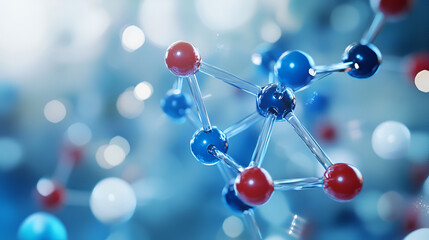 Obraz premium Molecule Atom Model Abstract structure science