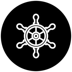 Ship Wheel Icon Style