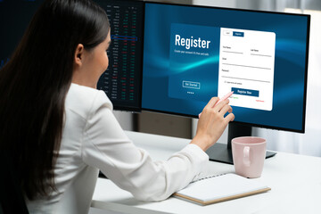 Online registration form for brisk form filling on the internet website