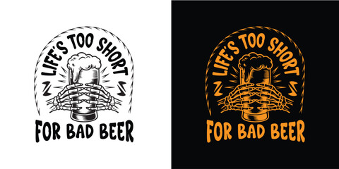 Craft Beer t-shirt design Two Color