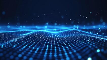 abstract blue background with binary code