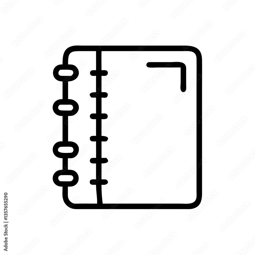 Poster icon of a notebook with a simple design