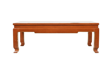 wooden table isolated on white   Chinese hardwood low coffee table