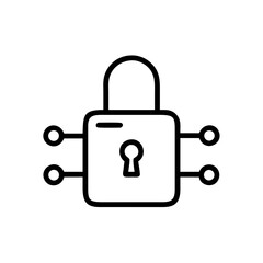 Icon of a lock symbolizing security and protection  