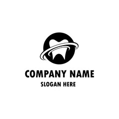 dental clinic tooth logo design vector illustration.