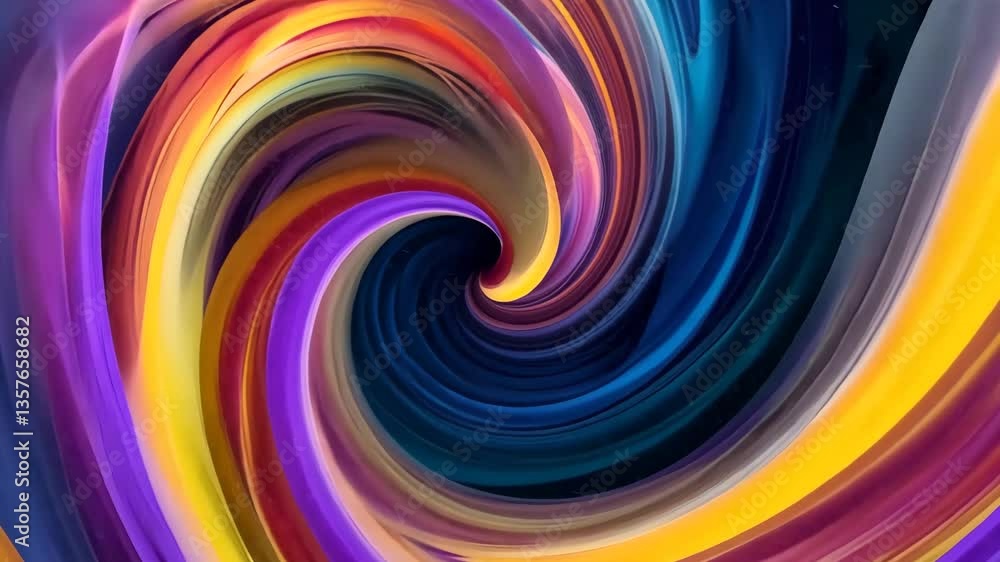 Poster abstract swirling color vortex digital artwork with dynamic vibrant lines and gradient background