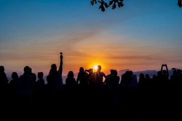 sunset at the village of Zia in kos