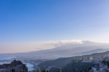 Evening in the city of Taormina