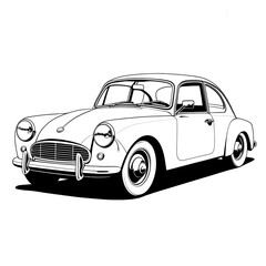 retro car vector illustration