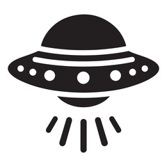 UFO Silhouette Illustration an Unidentified Flying Object Arrival