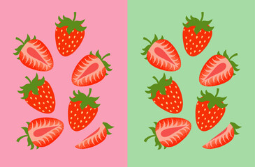 Nand-drawn strawberries vector illustration
