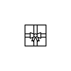 Gift flat vector icon. Present flat vector icon