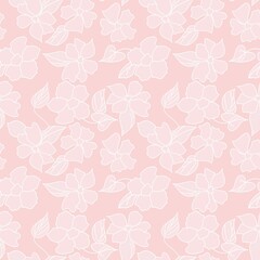 Seamless pattern with abstract flowers.