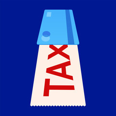 Financial concept. card payment for taxes.Tax preparation. The corporate tax, taxable income, document preparation, payment planning