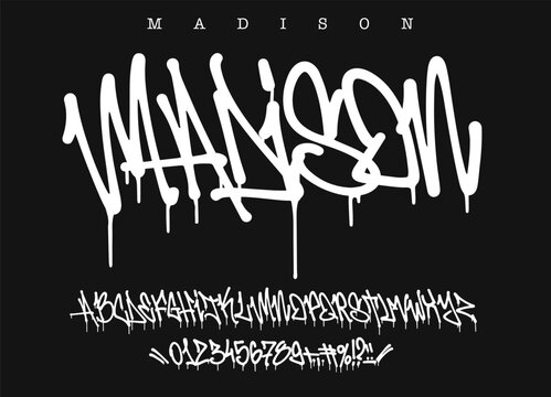 Handmade Graffiti Street Font, Urban Typography Alphabet and Letters