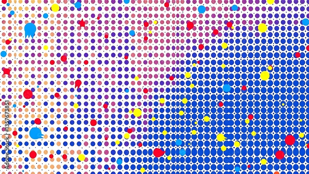Poster abstract colorful halftone background. generative ai.