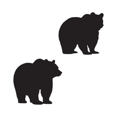 Bear Silhouette Vector - Majestic and Timeless Wildlife Artwork for Designers and Brands - Bear Vector - Bear Icon - Bear Illustration

