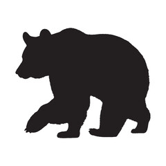 Bear Silhouette Vector - Fearsome and Strong Predator Clipart for Nature and Wildlife Designs - Bear Vector - Bear Icon - Bear Illustration

