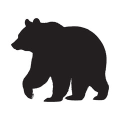 Bear Silhouette Vector - Wild and Aggressive Forest Beast Graphic for Branding and Merchandise - Bear Vector - Bear Icon - Bear Illustration

