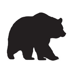 Bear Silhouette Vector - Minimalist and Expressive Predator Symbol for Graphic Designers - Bear Vector - Bear Icon - Bear Illustration

