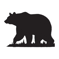 Bear Silhouette Vector - Classic and Rustic Wild Animal Artwork for Vintage and Modern Designs - Bear Vector - Bear Icon - Bear Illustration

