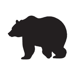 Fototapeta premium Bear Silhouette Vector - Timeless and Strong Predator Clipart for Graphic Designers - Bear Vector - Bear Icon - Bear Illustration