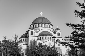 Obraz premium The Church of Saint Sava, Hram Svetog Save in Belgrade, Serbia