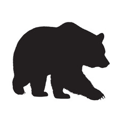 Bear Silhouette Vector - Classic and Traditional Grizzly Bear Graphic for Outdoor Lovers - Bear Vector - Bear Icon - Bear Illustration

