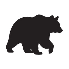 Bear Silhouette Vector - Mighty and Dominant Predator Illustration for Designers and Artists - Bear Vector - Bear Icon - Bear Illustration

