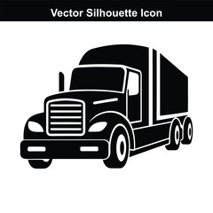 Truck with trailer isolated on white background.