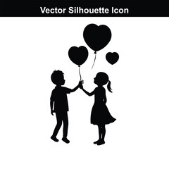 Silhouette of a Dancing Couple in Love