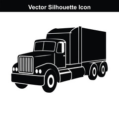 Truck with trailer isolated on white background.