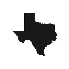 Texas map icon isolated on white background. Vector illustration