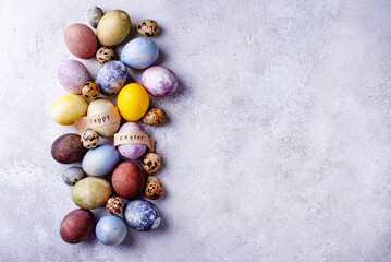 Easter eggs paint with natural dye