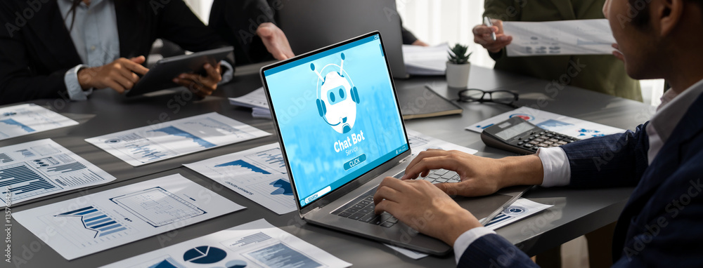 Poster chatbot software application for brisk online business that automatically reply to customer question