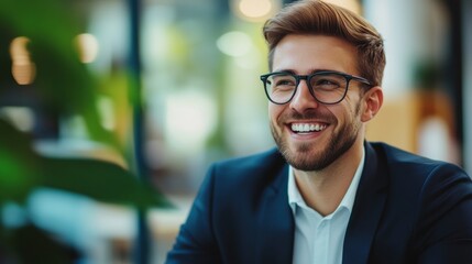 Professional Candidate Smiling During Job Interview