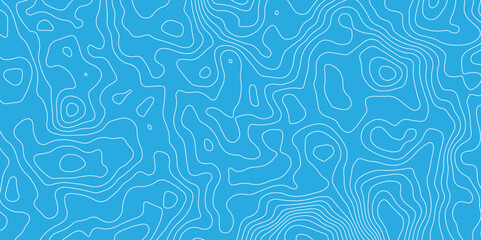 Abstract topography contour map background design. geometric black curve lines texture