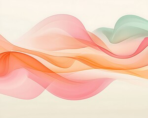 Pastel Waves Flowing Abstract Background. (1)