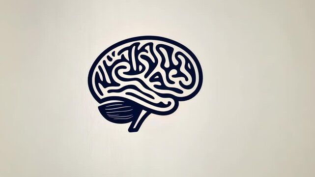 Creative Brain Logo Design Template for Idea Generation Generative AI