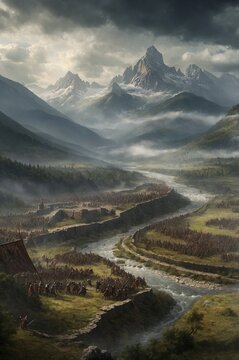 mountain landscape in the morning