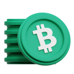 bitcoin cash crypto 3d icon isolated on the transparent background