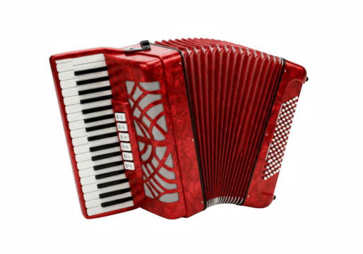 Accordion on transparent background